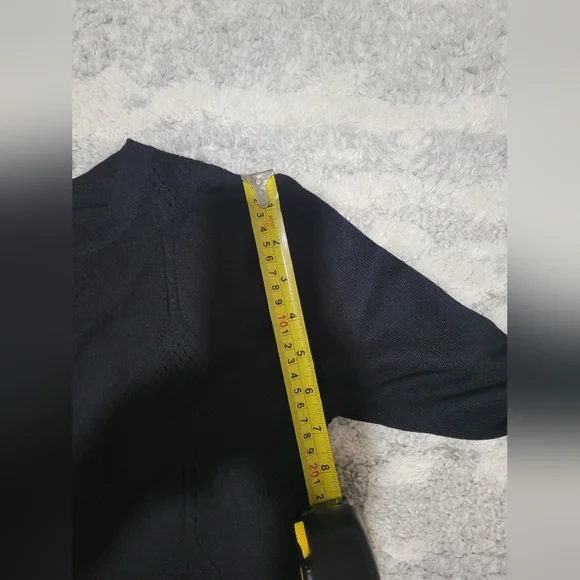 Black Button-Up Women's Sweater - Picture 12 of 13